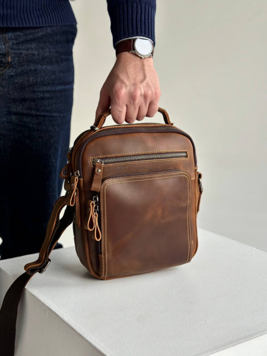 Мужская сумка планшет арт. BSP048 LIGHT BROWN