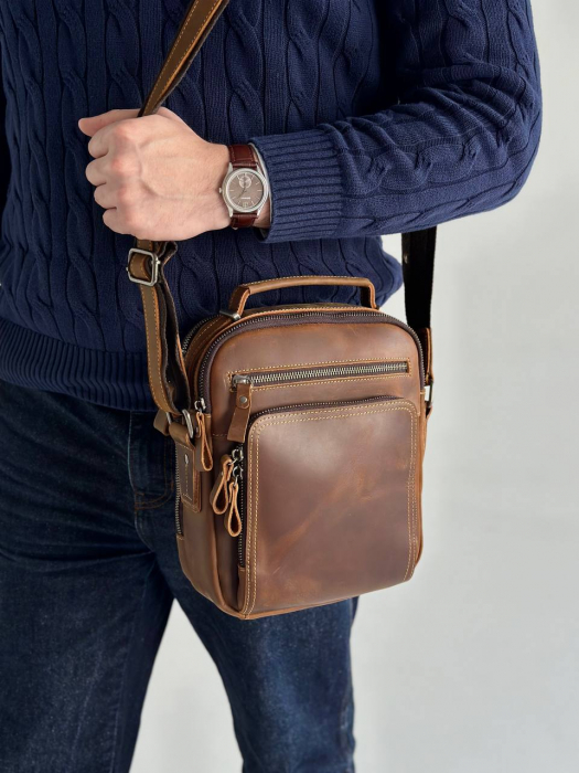Мужская сумка планшет арт. BSP048 LIGHT BROWN