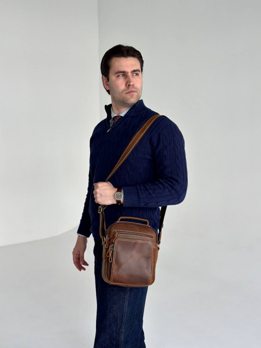 Мужская сумка планшет арт. BSP048 LIGHT BROWN