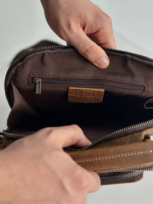 Мужская сумка планшет арт. BSP048 LIGHT BROWN