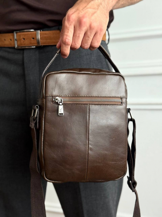 Мужская сумка планшет арт. BSP034 DARK BROWN