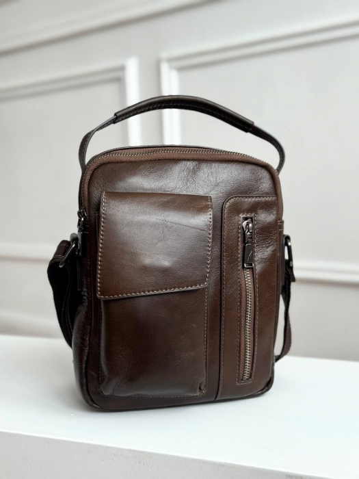 Мужская сумка планшет арт. BSP034 DARK BROWN