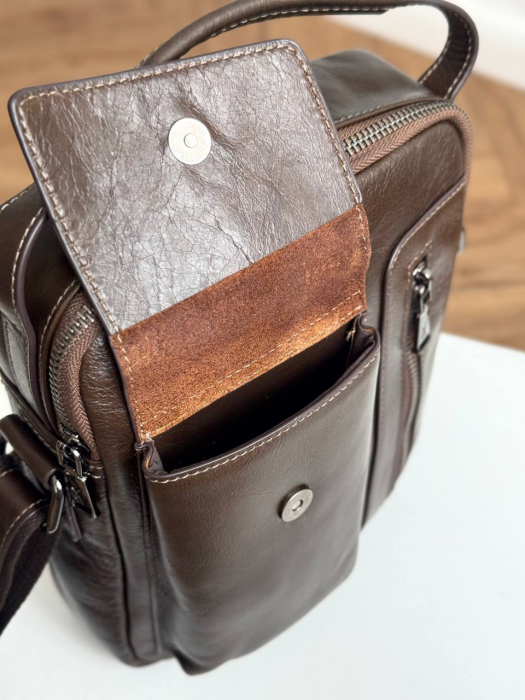 Мужская сумка планшет арт. BSP034 DARK BROWN