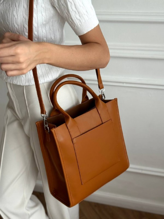 Женская кожаная сумка арт. ZHS290 BROWN