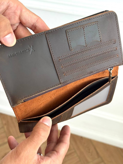 Кошелек мужской арт. KK086 DARK BROWN