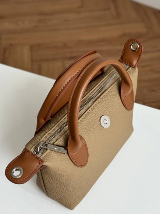 Женская кожаная сумка арт. ZHS430 BEIGE