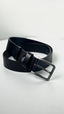 Мужской кожаный ремень арт. RK019 BLACK