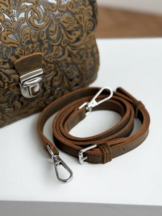 Женская кожаная сумка арт. ZHS400 BROWN