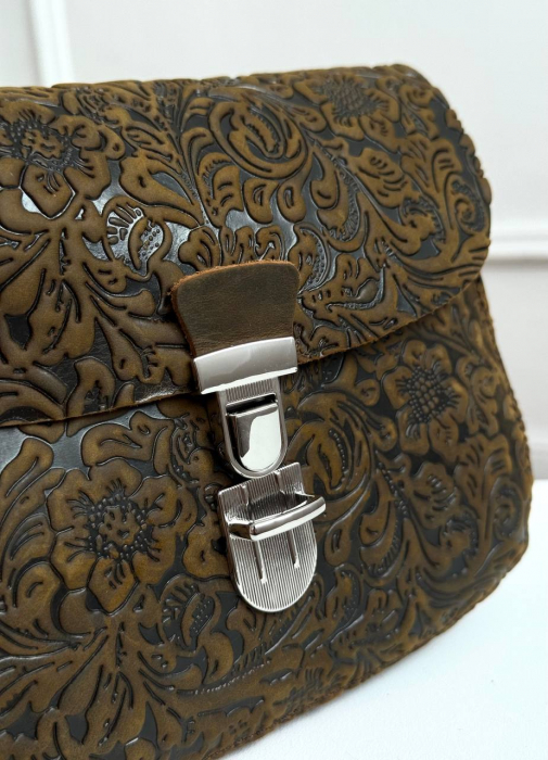 Женская кожаная сумка арт. ZHS400 BROWN