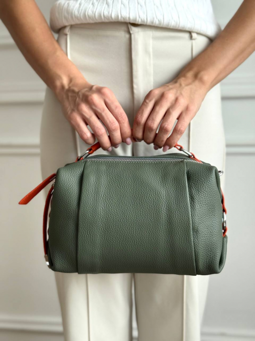 Женская кожаная сумка арт. ZHS252 GREEN