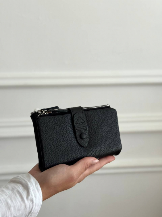 Женский кожаный кошелек арт. KZH0214 BLACK