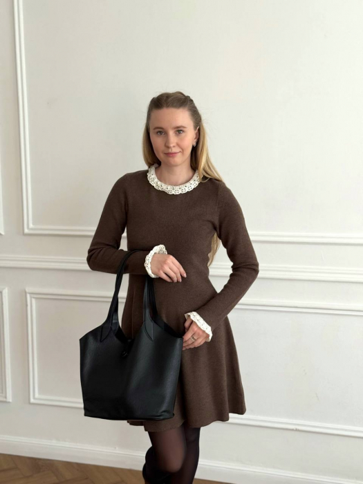 Женская кожаная сумка арт. ZHS419 BLACK