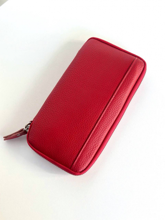 Женский кожаный кошелек арт. KZH0187 RED