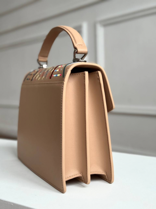 Женская кожаная сумка арт. ZHS0157 BEIGE