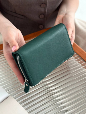 Женский кожаный кошелек арт. KZH0200 GREEN