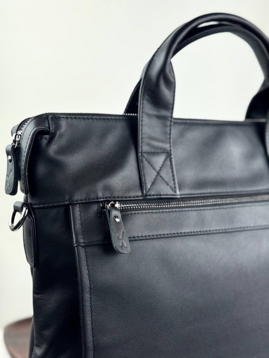 Мужская кожаная бизнес сумка арт. BS060 BLACK