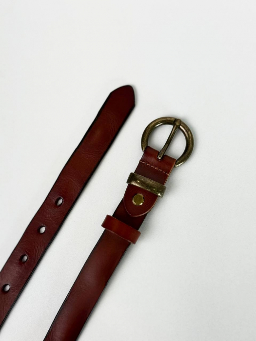 Женский кожаный ремень арт. ZRK042 BROWN