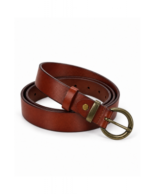 Женский кожаный ремень арт. ZRK042 BROWN