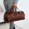 Дорожная кожаная сумка арт. DS069 BROWN