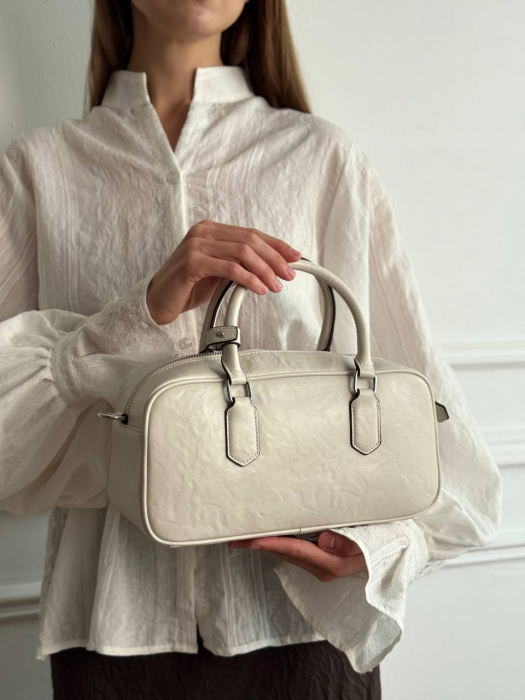 Женская кожаная сумка арт. ZHS395 WHITE