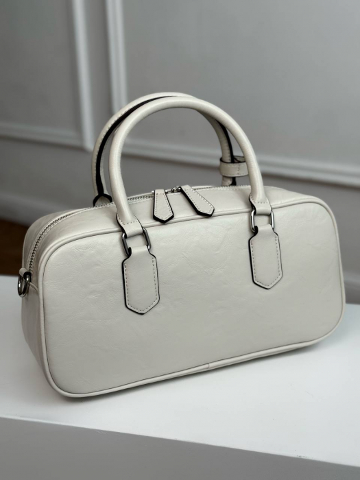 Женская кожаная сумка арт. ZHS395 WHITE
