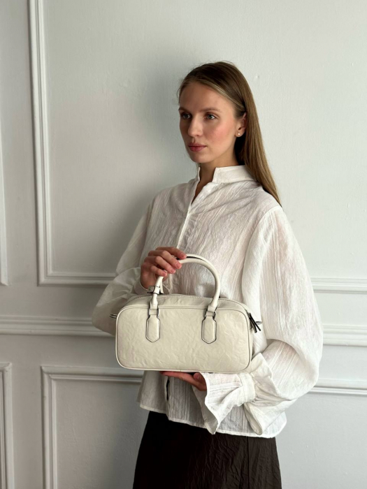 Женская кожаная сумка арт. ZHS395 WHITE