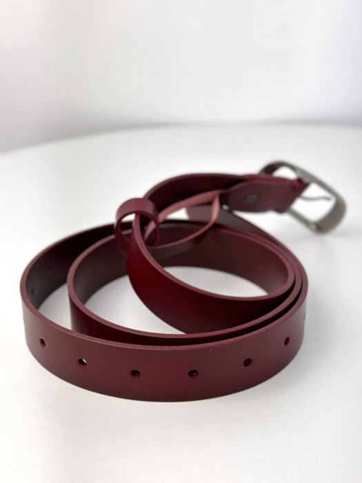 Женский кожаный ремень арт. ZRK061 RED