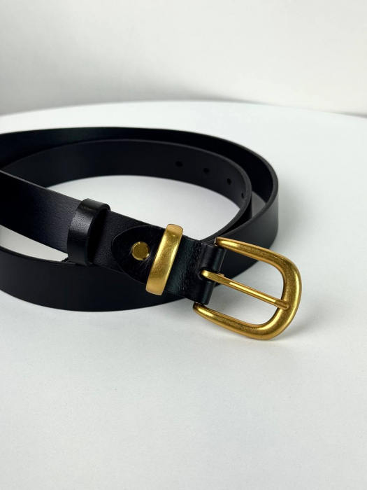 Женский кожаный ремень арт. ZRK090 BLACK
