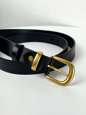 Женский кожаный ремень арт. ZRK090 BLACK