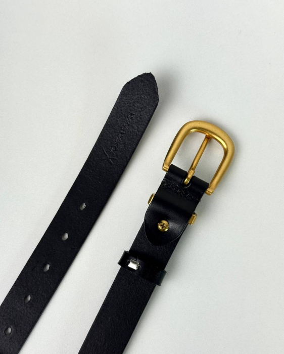 Женский кожаный ремень арт. ZRK090 BLACK