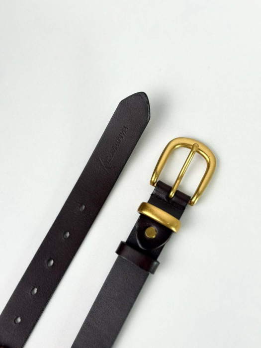 Женский кожаный ремень арт. ZRK090 BROWN