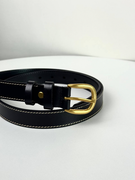 Женский кожаный ремень арт. ZRK091 BLACK