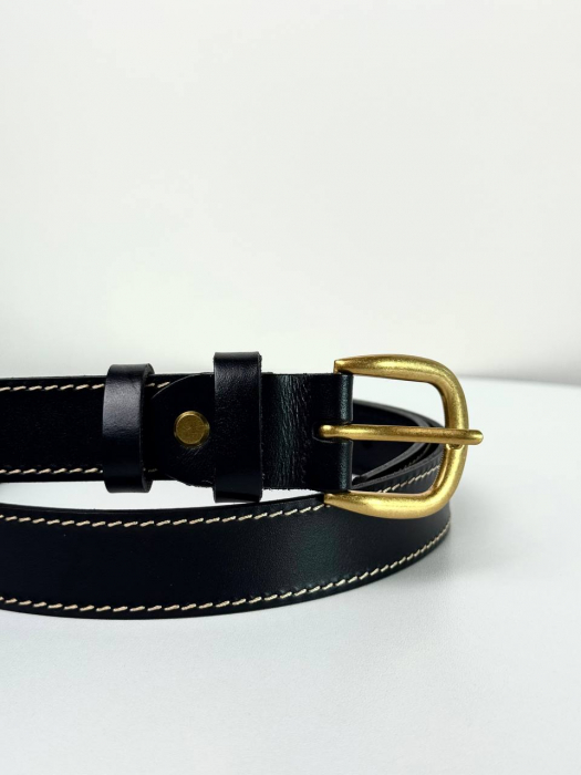Женский кожаный ремень арт. ZRK091 BLACK