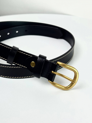 Женский кожаный ремень арт. ZRK091 BLACK