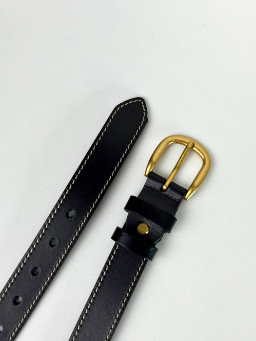 Женский кожаный ремень арт. ZRK091 BLACK