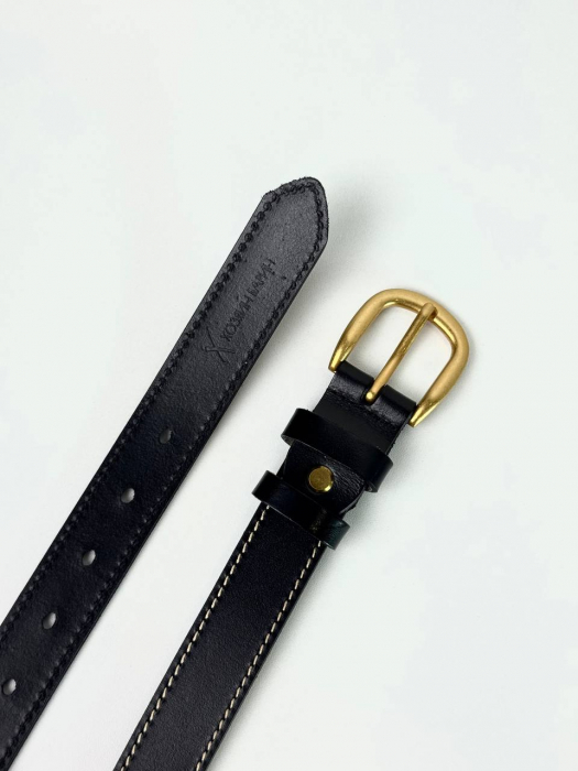 Женский кожаный ремень арт. ZRK091 BLACK