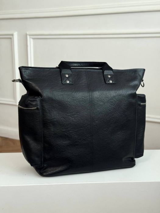 Мужская кожаная бизнес сумка арт. BS0115 BLACK