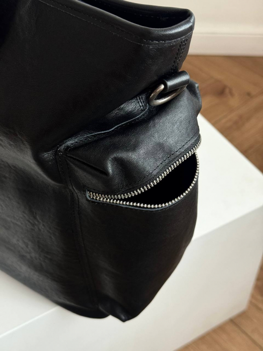 Мужская кожаная бизнес сумка арт. BS0115 BLACK