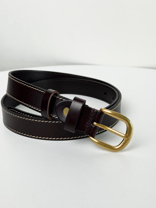 Женский кожаный ремень арт. ZRK091 BROWN