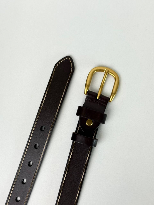Женский кожаный ремень арт. ZRK091 BROWN