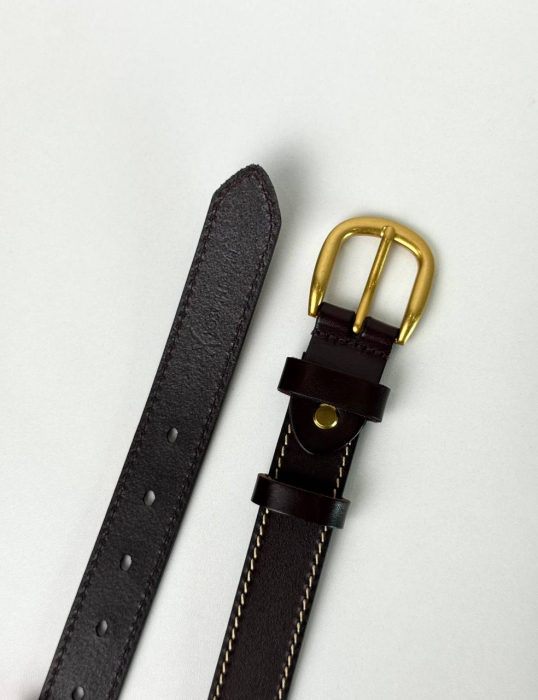 Женский кожаный ремень арт. ZRK091 BROWN