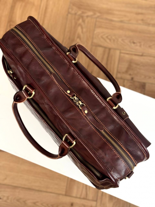 Мужская кожаная бизнес сумка арт. BS0111 BROWN