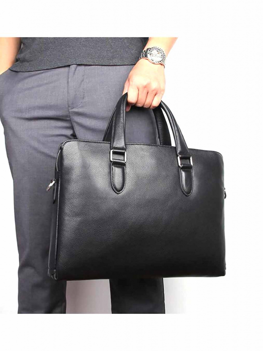 Мужская кожаная бизнес сумка арт. BS031 BLACK
