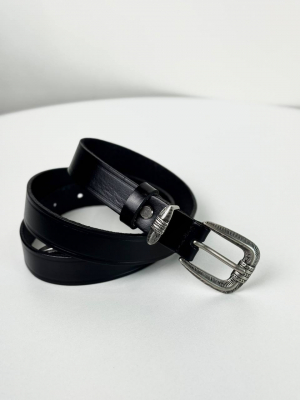 Женский кожаный ремень арт. ZRK094 BLACK