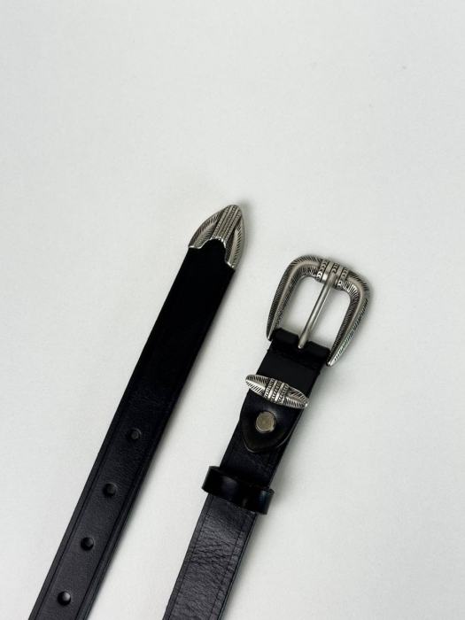 Женский кожаный ремень арт. ZRK094 BLACK