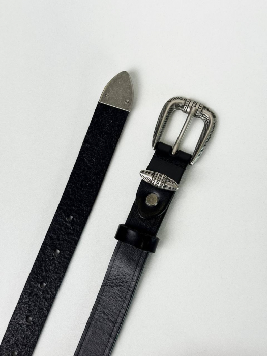 Женский кожаный ремень арт. ZRK094 BLACK
