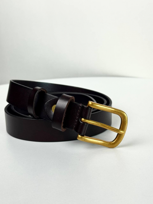 Женский кожаный ремень арт. ZRK096 BROWN