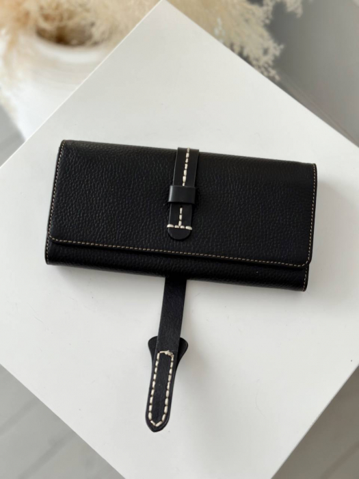 Женский кожаный кошелек арт. KZH0119 BLACK