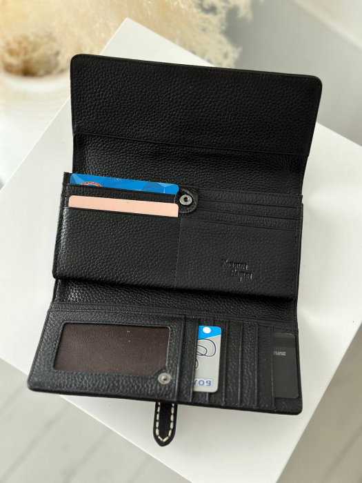 Женский кожаный кошелек арт. KZH0119 BLACK