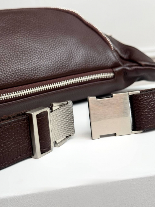 Кожаная поясная сумка арт. SP029 BROWN